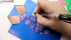 Самая простая и быстрая открытка на 23 февраля. Открытка РУБАШКА для папы.