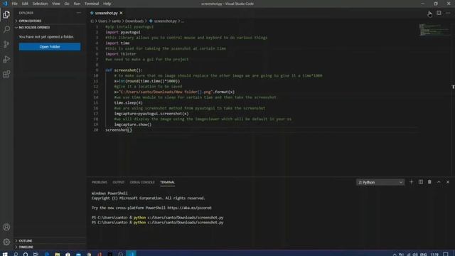 Make a screenshot app with GUI using python смотреть онлайн