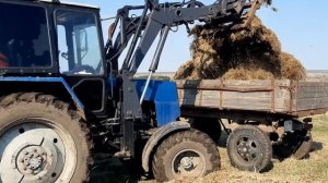 Испытание самодельных вил с захватом на кун ЮМЗ