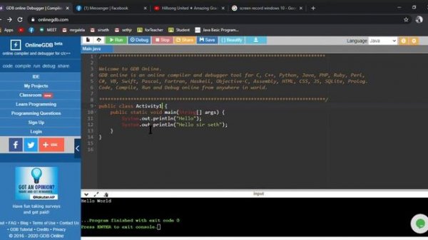 GDB online Debugger   Compiler   Code, Compile, Run, Debug online C, C++