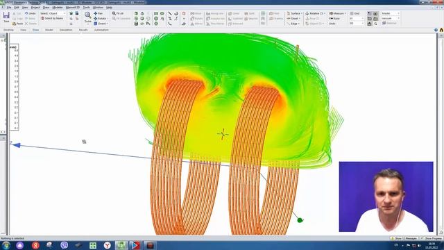 Визуализация однородного магнитного поля катушки Гельмгольца. смотреть онлайн