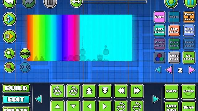 How To Make A Rainbow Effect In Geometry Dash! |GeoBlox JF| смотреть онлайн