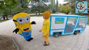 Дети и Машина. Диана и Даня стали Таксистами. Манкиту.