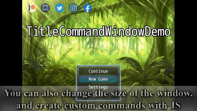 [CGMZ] Title Command Window for RPG Maker MZ смотреть онлайн