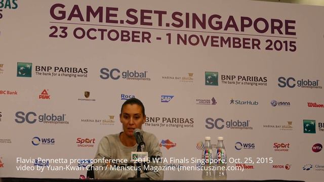 Flavia Pennetta press conference - 2015 WTA Finals Singapore, Oct. 25, 2015 - Meniscus Magazine смотреть онлайн