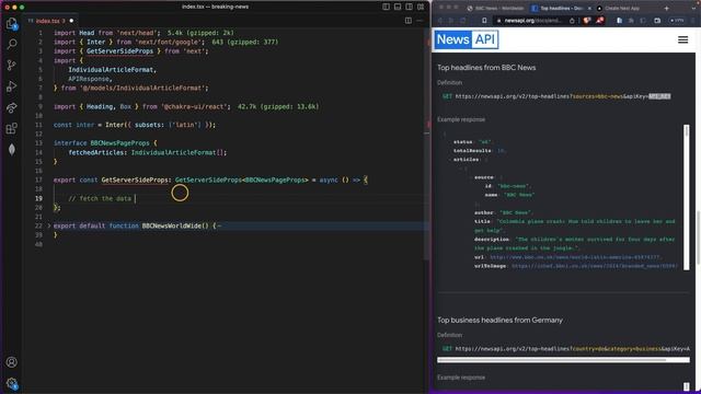 Next JS 13 + TypeScript + Chakra UI: Fetch from API - getServerSideProps (Async / Await) - Video 3/ смотреть онлайн
