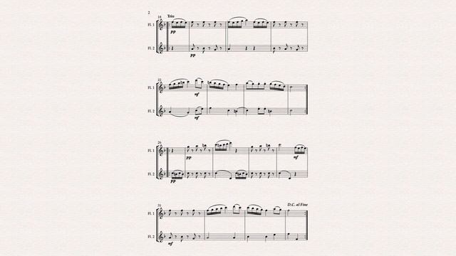 Menuet and Trio arranged for Flute Duet смотреть онлайн