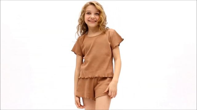 Коричневая пижама с шортами домашний костюм (179990847 / 800038) КОТМАРКОТ