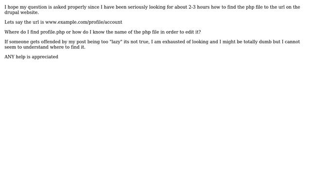 Drupal: Newbie question - where do I find the php file for the desired link? смотреть онлайн