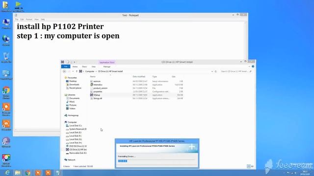 HP Laser jet Pro 1102 Printer Driver Installation смотреть онлайн