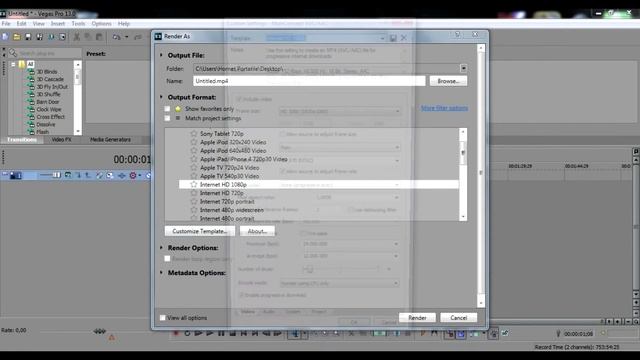 Tutorial - How to Render in HD 1080p 60FPS | Sony Vegas Pro13 [ITA] смотреть онлайн