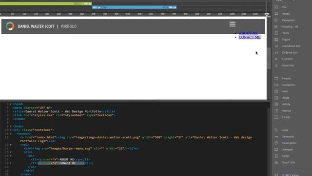 How to create a hamburger mobile drop down menu - Dreamweaver Templates [13/38] смотреть онлайн