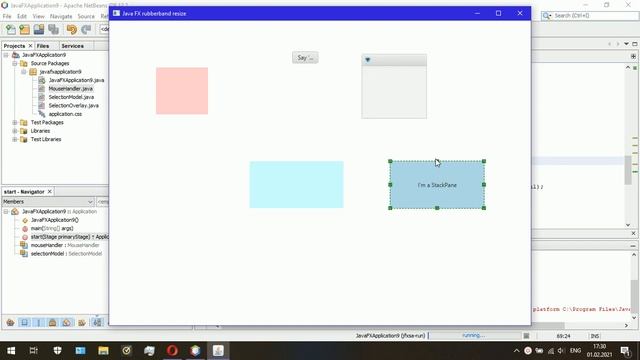 NetBeans Java FX rubberband resize. смотреть онлайн