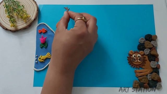 Clay Art /clay Modelling/Clay Art Jungle Scenery.