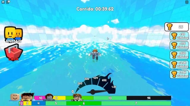 BEBI MUITA ÁGUA NA CORRIDA DE NATAÇÃO MAS CONSEGUI A ENERGIA MÁXIMA (Roblox Swimming Race Clicker) смотреть онлайн