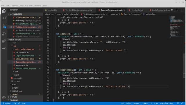 React Task List with Slinky Part 4 (Play using Scala) смотреть онлайн