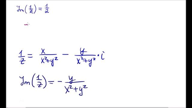 Комплексная область Im(1/z)=1/2. Окружность смотреть онлайн
