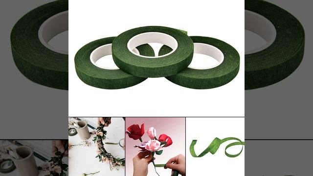 Флористическая тейп лента водонепроницаемая из вощеной бумаги ширина 1,2 см, длина 27 метров смотреть онлайн