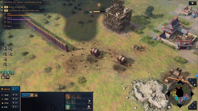 Age of Empires 4 - 4v4 EPIC FRONTLINE PUSH | Multiplayer Gameplay смотреть онлайн