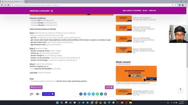 How To Install and Use Flask with Docker, VScode on Window OS смотреть онлайн