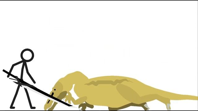 Stickman kills dinosaur with sword (stick nodes animation #4) (#test) смотреть онлайн