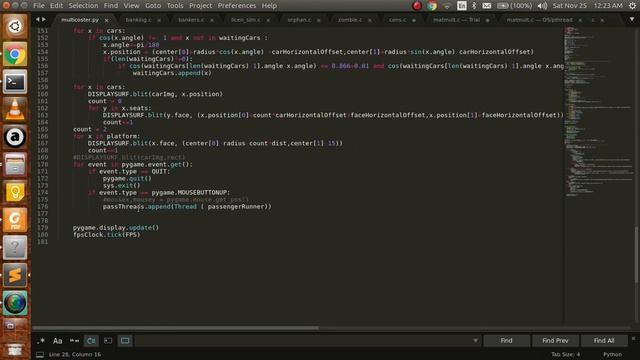 Multicar Roller Coaster problem- Little book of Semaphores- Python Pygame GUI simulation смотреть онлайн
