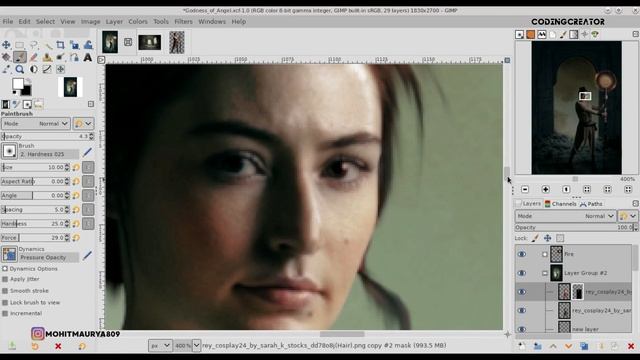 Godness of Angel GIMP Manipulation Tutorial | Photoshop editing in gimp | Codingcreator смотреть онлайн