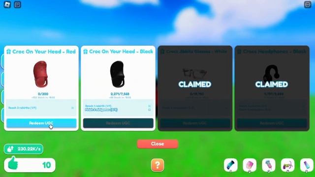 [FREE IN-GAME LIMITED] HOW TO GET THE CROC ON YOUR HEAD - RED IN CROCS WORLD TYCOON | ROBLOX смотреть онлайн