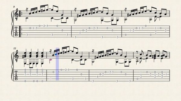 Romanesca – Anonymous - Tablature