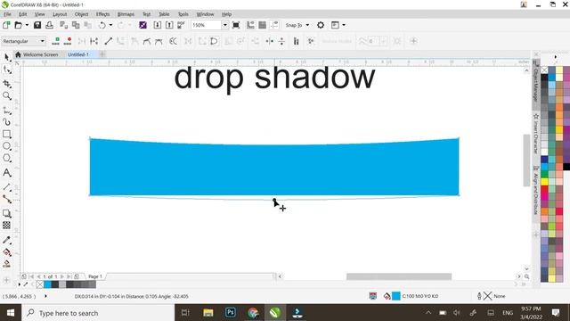 Drop Shadow in CorelDraw tutorial for beginners смотреть онлайн