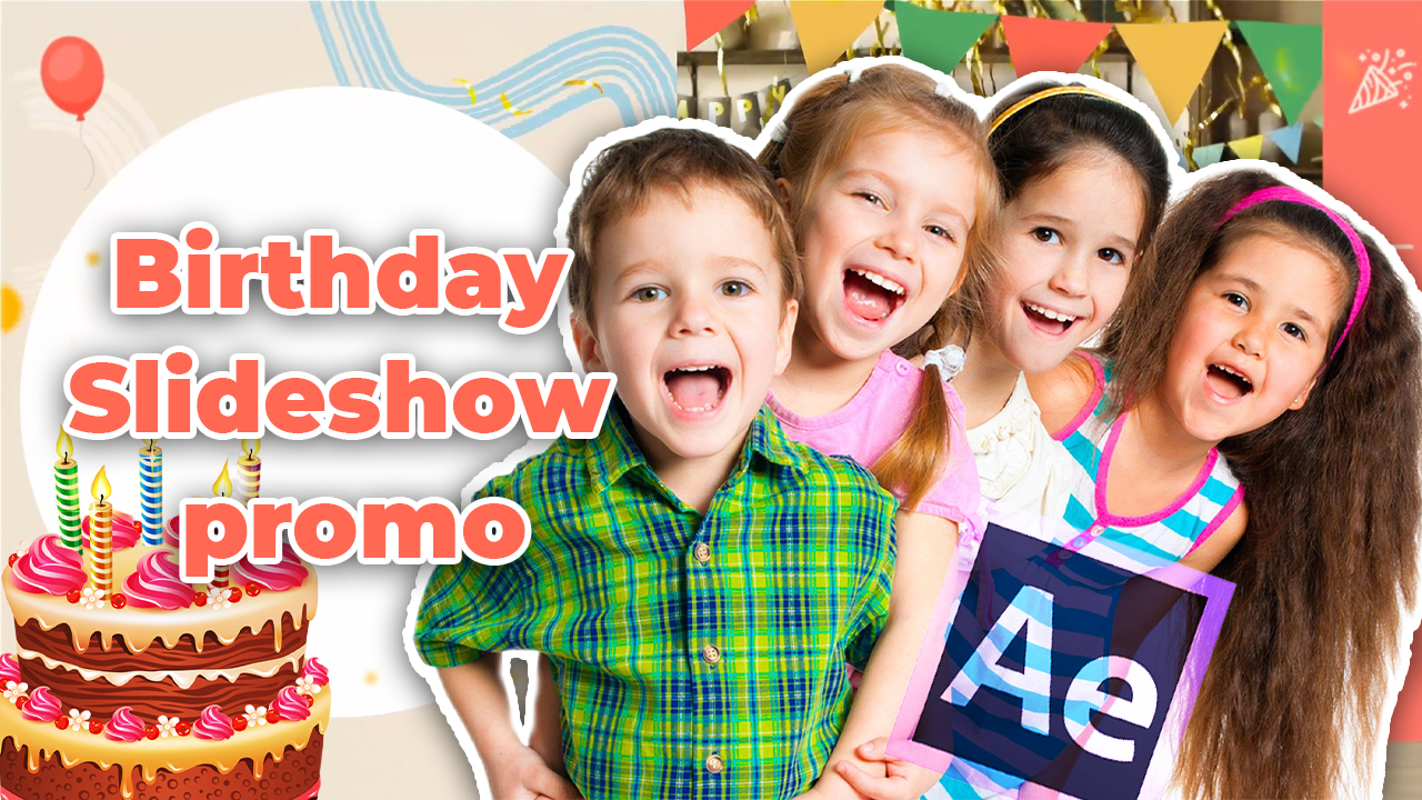 Слайд-шоу день рождения Вirthday Slideshow promo for circles white смотреть онлайн