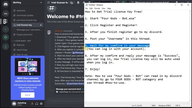 Four Gods - Bot | How to Get Trial License Key Free! (Free Trial) смотреть онлайн