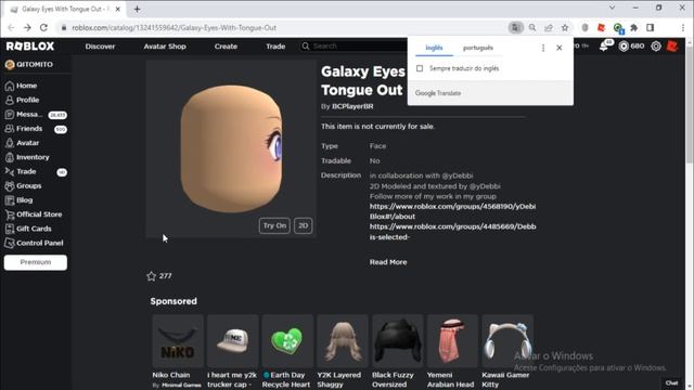 Como Ganhar o item [Galaxy Eyes With Tongue Out] Roblox Limited UGC Grátis смотреть онлайн