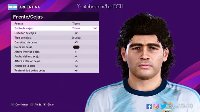 TUTORIAL COMPLETO | COMO CREAR A MARADONA EN PES 2020 | HOW TO CREATE | FACE & STATS | LuisFCH смотреть онлайн