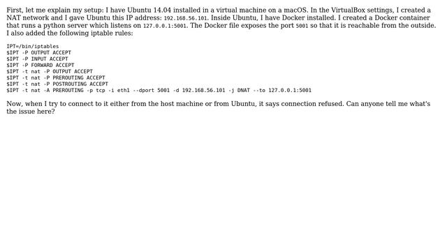 IPTables: Redirect Requests From Host Machine to Docker Container in a Virtual Machine смотреть онлайн