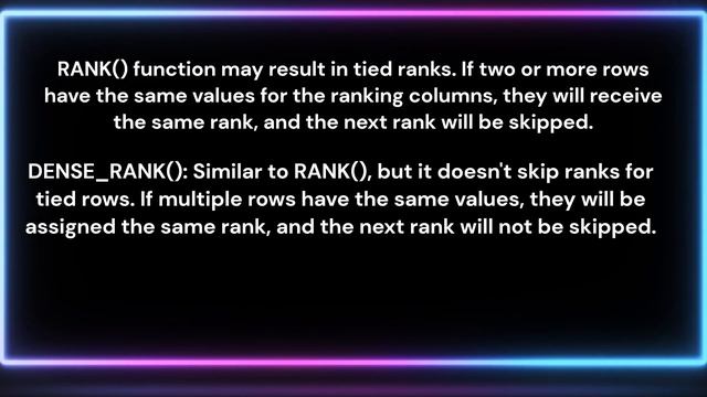 Rank in SQL RANK DENSE RANK ROW NUMBER смотреть онлайн
