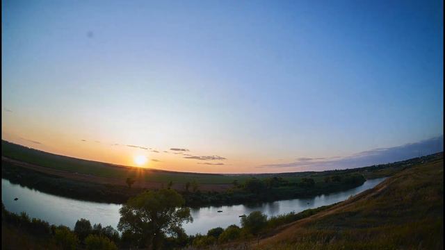 Закат таймлапс. Sunset on the river DON. смотреть онлайн