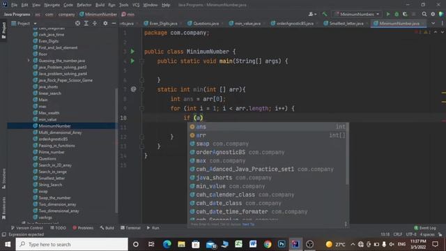 minimum value in array in java || minimum number in array in java смотреть онлайн