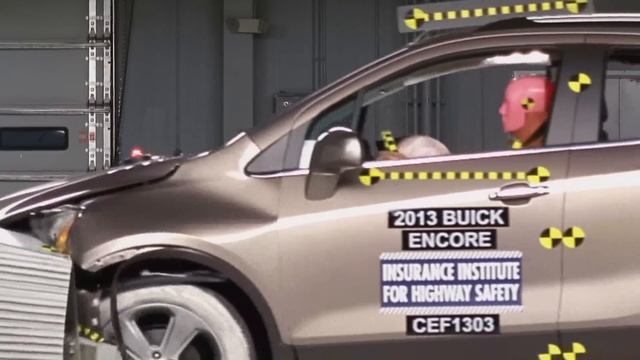 2013 Buick Encore original moderate overlap IIHS crash test смотреть онлайн