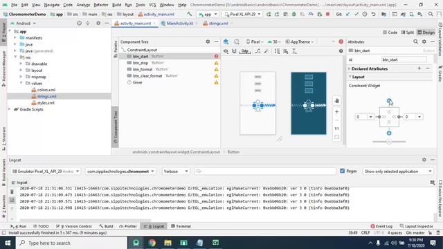 Chronometer in Android Kotlin смотреть онлайн