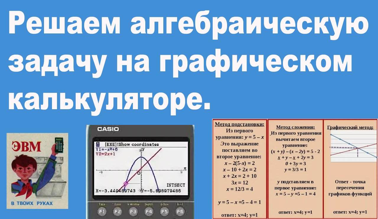 Решаем алгебраическую задачу на графическом калькуляторе смотреть онлайн