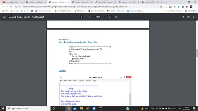 Python class 65 | File Handling #2 Reader methods | 11th 12th CBSE Hindi | Computer Science 2021 смотреть онлайн