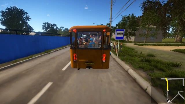 Bus driver simulator 19 Лиаз 677м работает на линии в Серпухове смотреть онлайн