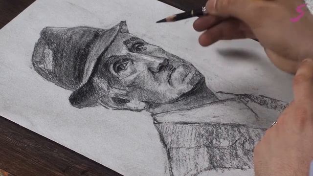 Рисунок. Портрет. Портрет старика. Уголь-3 смотреть онлайн