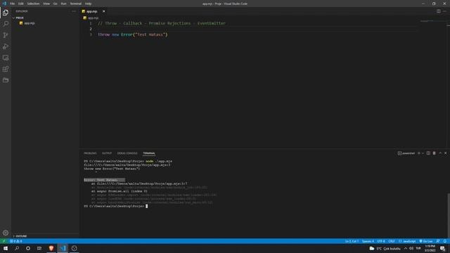 Sıfırdan Node.js | Errors #37 смотреть онлайн