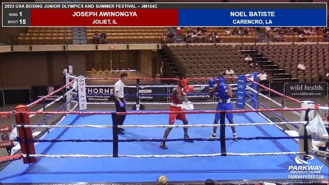 #1 Joseph Awinongya vs Noel Batiste at USA Boxing Jr Olympics 2023 смотреть онлайн