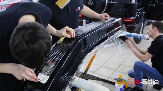 Оклейка автомобиля Gelinvagen G63 пленкой LLumar PPF смотреть онлайн