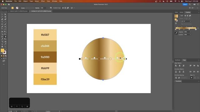 How To Create A Gold Gradient In Illustrator смотреть онлайн