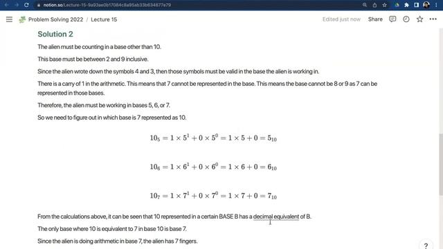 Lecture 15 - Problem Solving-2022(SEP-OCT) смотреть онлайн